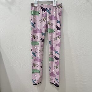 Villervalla Purple Airplanes & Blimps Leggings